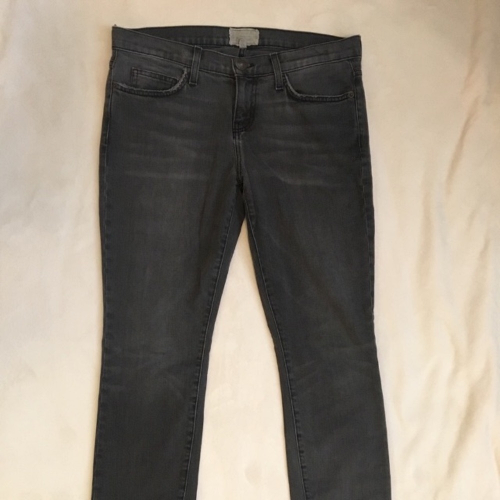 Current Elliott black faded straight leg jeans